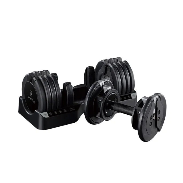 【BYZOOM FITNESS】Pure Series 55lb/約25kg 15段重量可調式啞鈴 白/黑二色 單入(BZ-QCD-55LB)