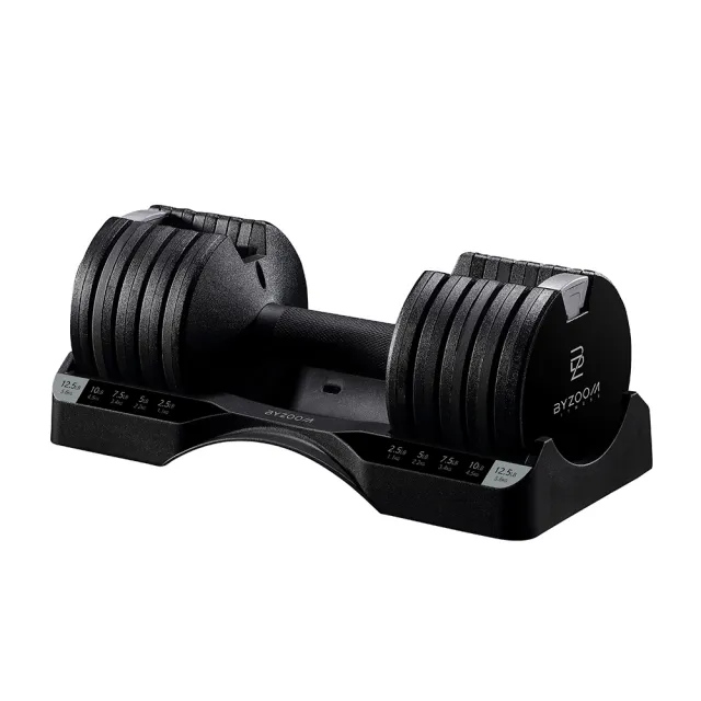 【BYZOOM FITNESS】Pure Series 12.5lb /約5.6kg 5段重量可調式啞鈴 白/黑二色 單入