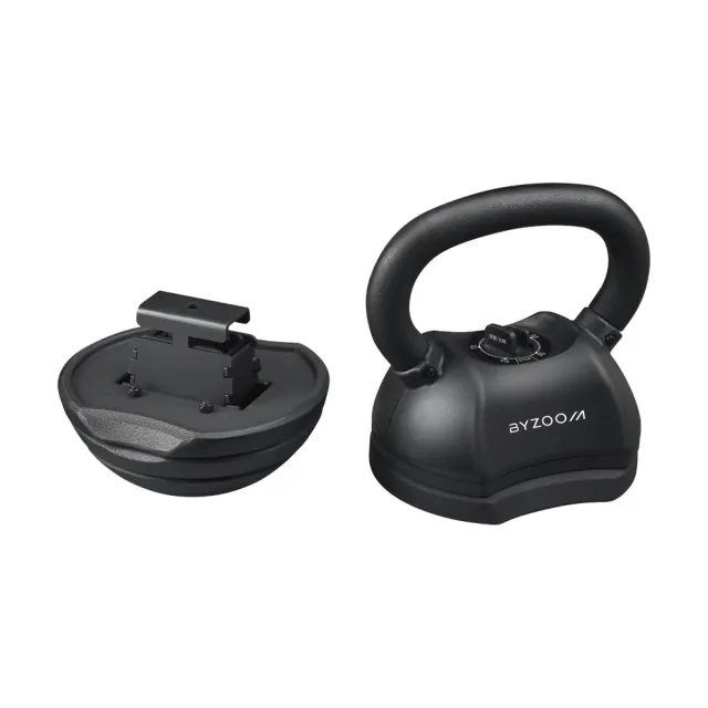【BYZOOM FITNESS】Pure Series 30lb/約13.6kg 5段重量可調式壺鈴 白/黑二色(BZ-AKB-30LB)