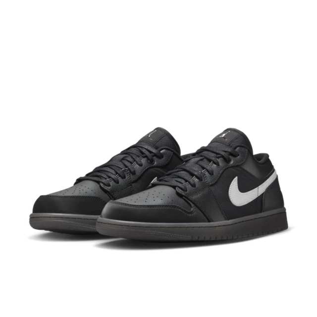 【NIKE 耐吉】運動鞋 休閒鞋 男鞋 女鞋 AIR JORDAN 1 LOW SE 全黑 皮革 AJ1 喬丹(HV5968001)