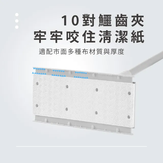 【德昌】馬上淨懶人自動夾布大平板拖把2入組(平拖/免沾手/吸水/乾濕兩用/除塵/地板清潔)