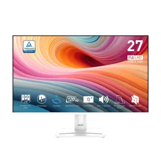 【MSI 微星】PRO MP275W E2 27型 IPS 120Hz 16:9 顯示器(HDMI/D-Sub/1ms MPRT/白)