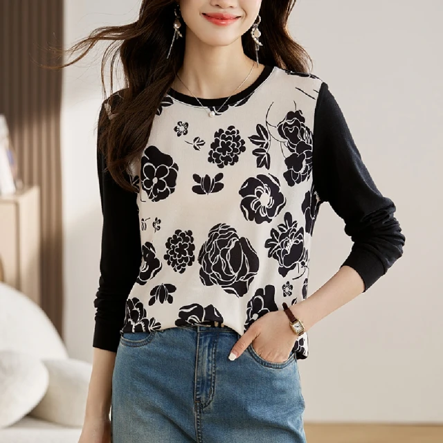 chai yan 采妍 木耳領素面刷毛針織長袖上衣(秋冬新款