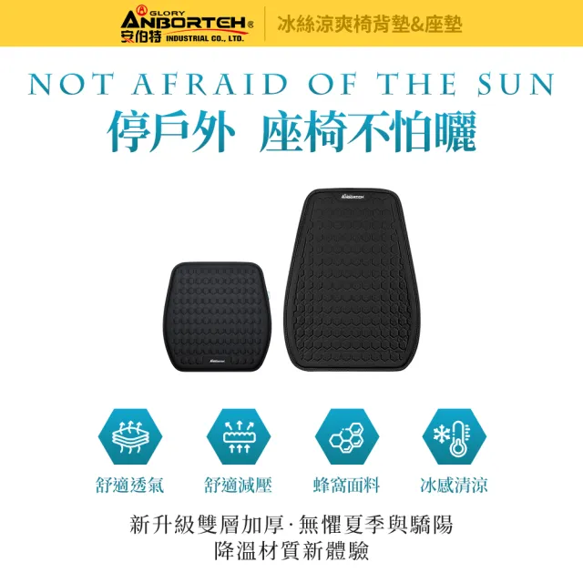 【ANBORTEH 安伯特】冰絲涼爽-座墊-快(涼感座墊 汽車座墊 久坐不悶熱)