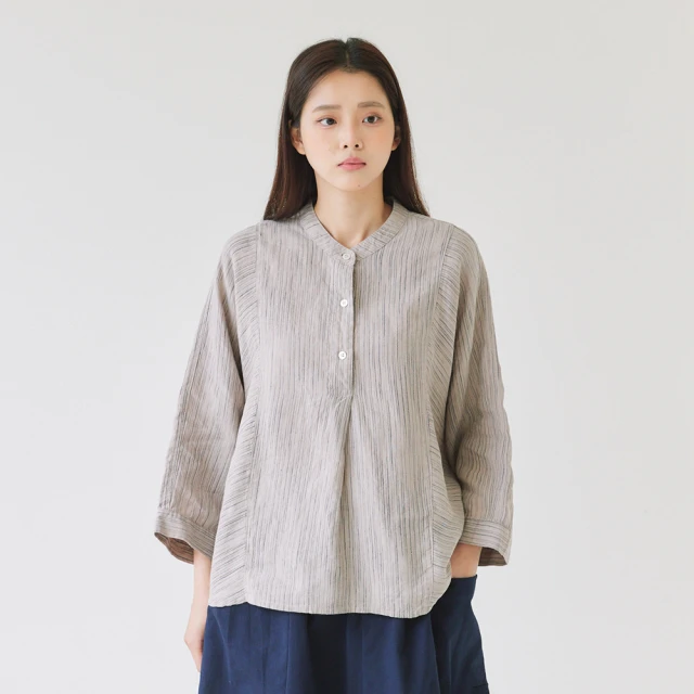 IENA V領異素材拼接上衣(#4235018 長袖上衣、休