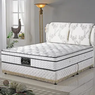 【LooCa】皇御天絲+乳膠+記憶獨立筒床墊(雙人5尺-送保潔墊)