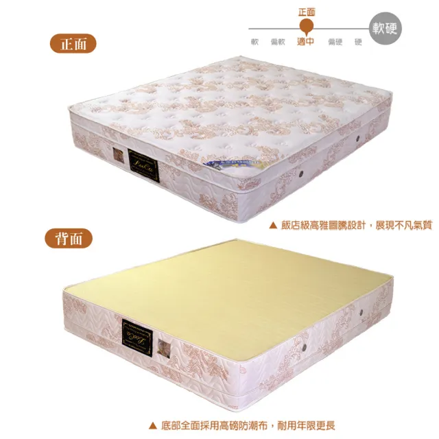 【LooCa】雙人 乳膠記憶獨立筒床墊 5x6.2尺x27cm-法式皇妃(送保潔墊)｜父親節禮物
