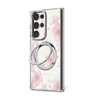 【apbs】Samsung S25/S24/S23系列 360旋轉磁吸立架手機殼(吉野櫻)