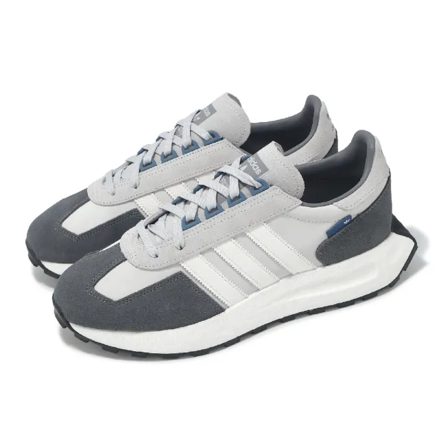 【adidas 愛迪達】休閒鞋 Retropy E5 男鞋 灰 白 復古 麂皮 三葉草 愛迪達(JQ0007)