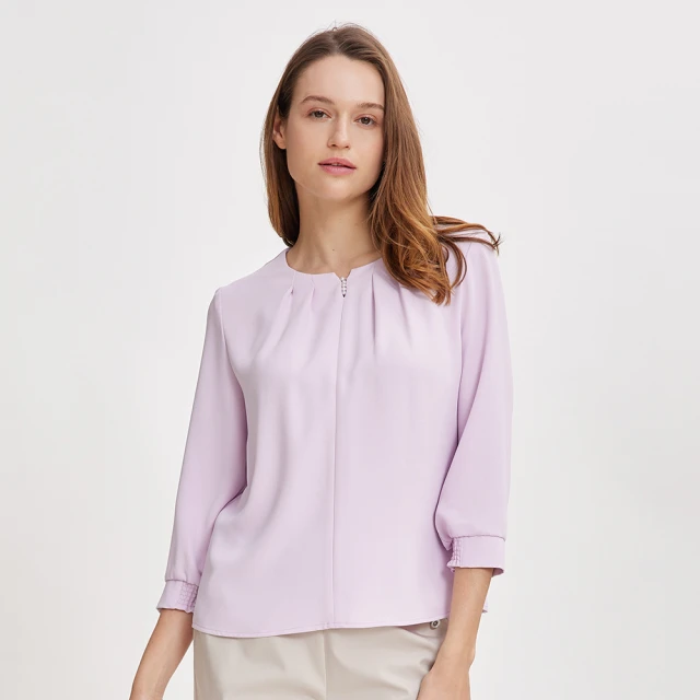 IENA V領異素材拼接上衣(#4235018 長袖上衣、休