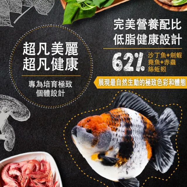 【Ultra Fresh 鮮蝦食譜】APEX金魚-全季節濃郁色揚成長脆片120ml(金魚飼料 蘭壽飼料 獅頭 色揚 魚飼料)