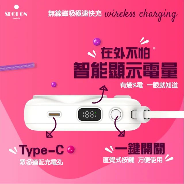 HW-32 10000mAh 20W PD+QC 單孔雙向 無線/Magsafe/自帶線(iPhone&安卓 磁吸全適用)