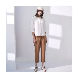 【Diffa】咖啡色貼袋設計長褲-女