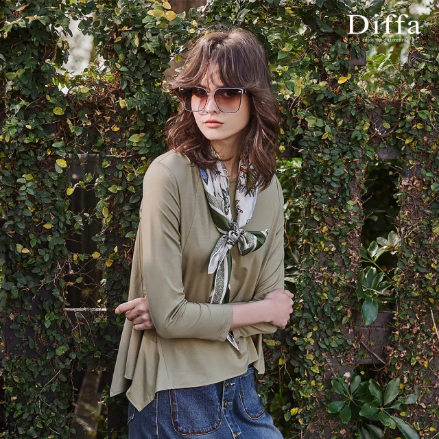 Diffa 簡約車褶設計針織衫-女優惠推薦 Diffa 簡約車褶設計針織衫-女