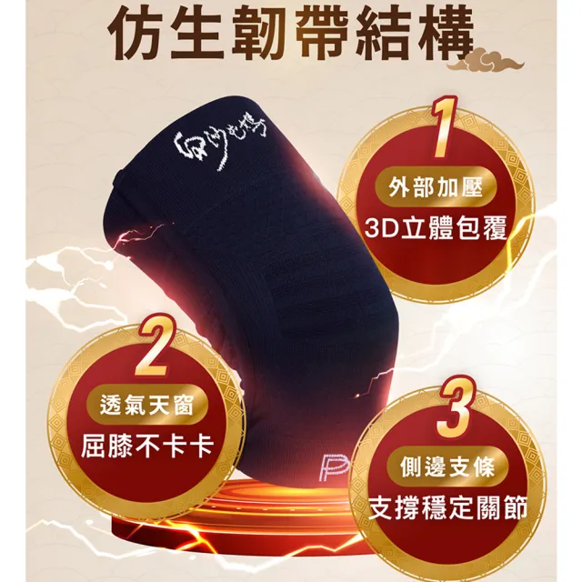 【PP 石墨烯】白沙屯媽聯名款 石墨烯能量護膝2雙-TV