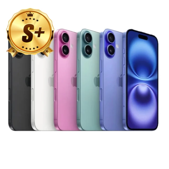 AppleApple S+級福利品 iPhone 16 Plus 6.7吋 128GB(電池100% 外觀無傷 非原廠外盒)