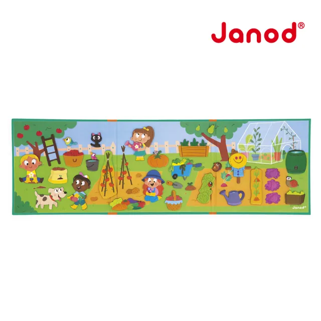 【Janod】磁鐵故事書-快樂菜園(磁鐵書 遊戲書)