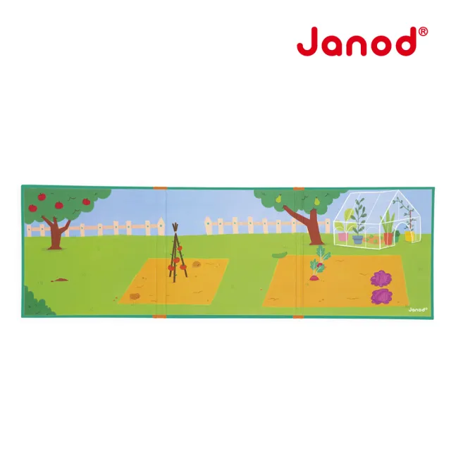 【Janod】磁鐵故事書-快樂菜園(磁鐵書 遊戲書)