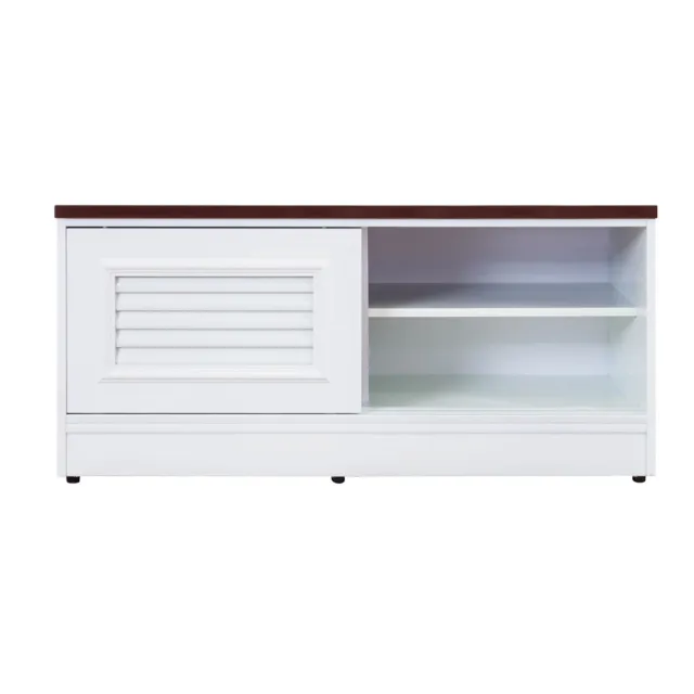 【南亞塑鋼】MIT台灣製 | 3.5尺二推/拉門防水塑鋼坐式百葉鞋櫃/座鞋櫃/收納穿鞋椅(白色+胡桃色)