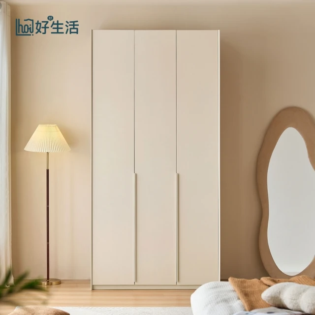 Yeya也雅 60面寬行雲輕奢風雙層衣櫃-附1掛衣桿+1籃-
