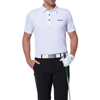 【GoPlayer】男高爾夫短袖上衣-白體肩網(高爾夫球衫 polo衫 運動衫)