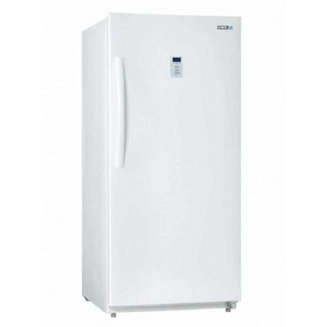 SAMPO聲寶 SRF-410FD 410L 變頻單門冰箱，銀色系設計，尺寸711x1570x800mm，重量70.6kg，適閤家庭使用。具節能標章、環保R600a冷媒，右開門方便取用。全機及壓縮機保固1年，含基本安裝服務。BSMI許可依原廠公告，提供大容量儲物空間，變頻馬達省電耐用，是理想的301-599公升冰箱選擇。