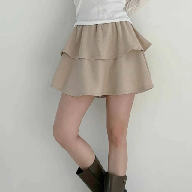 CHACO /預購/女冬日 毛呢半身裙美拉德風高腰厚感半身裙