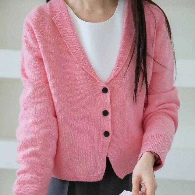 御絹坊 舒適質感拼接緞面印花羊毛蠶絲針織外套品牌優惠