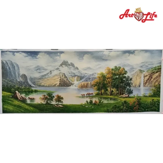 【ArtLife 藝術生活】B016高級手繪油畫_聚寶盆_70x180cm(五行風水畫、打造居家好運宅、手繪系列、擺飾畫)