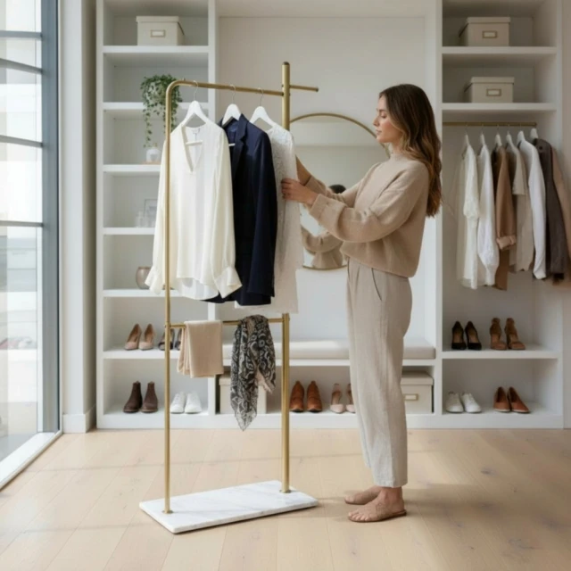 b.a.l.f 琦晟 台灣製 北歐風衣帽架(ㄇ型掛衣架 韓系.日系單桿衣架 簡易晾衣架 吊衣架 毛巾架)