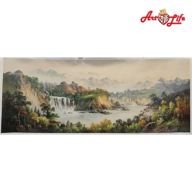 【ArtLife 藝術生活】B012高級手繪油畫_柯羅風景_70x180cm(五行風水畫、打造居家好運宅、手繪系列、擺飾畫)