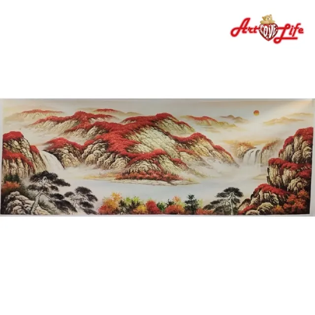 【ArtLife 藝術生活】B008高級手繪油畫_風景_80x220cm(五行風水畫、打造居家好運宅、手繪系列、擺飾畫)