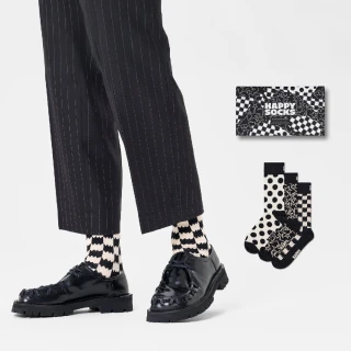 【Happy Socks】Pride Gift系列-極簡主義潮襪3入組(時尚款/穿搭款/禮物)