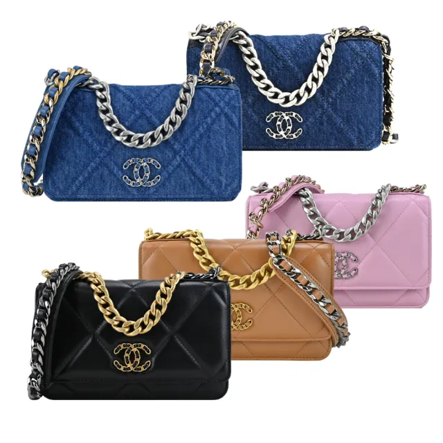 【CHANEL 香奈兒】經典19系列鏈帶WOC斜背包(任選)