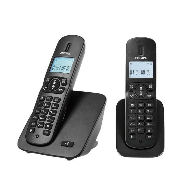 【Philips 飛利浦】中文顯示2.4GHz數位子母機無線電話-DCTG1862B