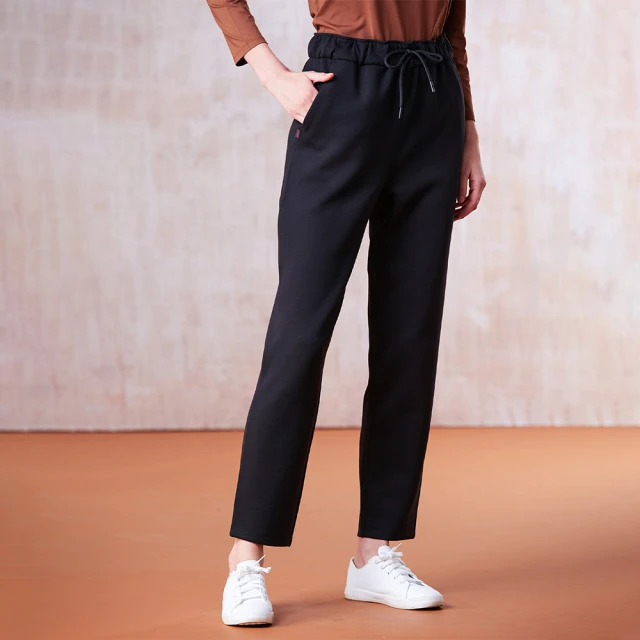 橘魔法 羅紋坑條下擺小開岔寬褲（大人賣場）(長褲 闊腿褲 褲