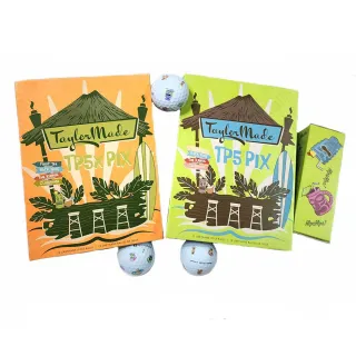 【TaylorMade】Tiki夏威夷調酒限量圖案 Pix 3.0  TP5 TP5X 五層球 2打組(熱帶風情調酒圖案 增添打球樂趣)