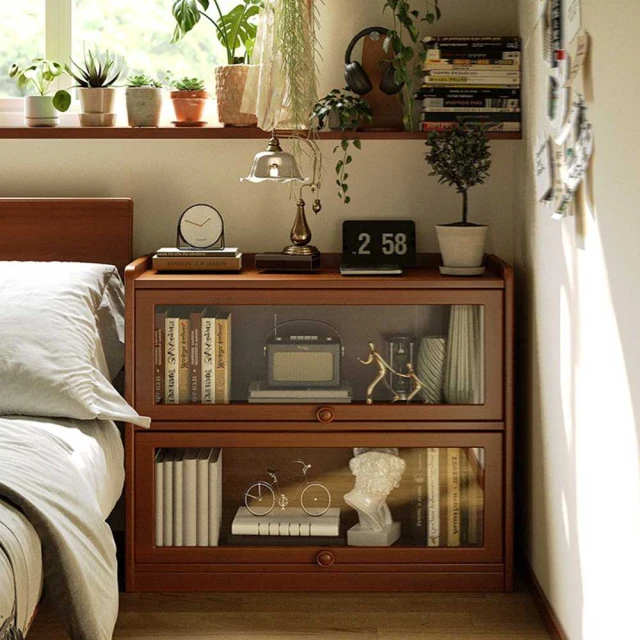 YouPin 實木床頭櫃35*40*50臥室家用迷妳小型免安