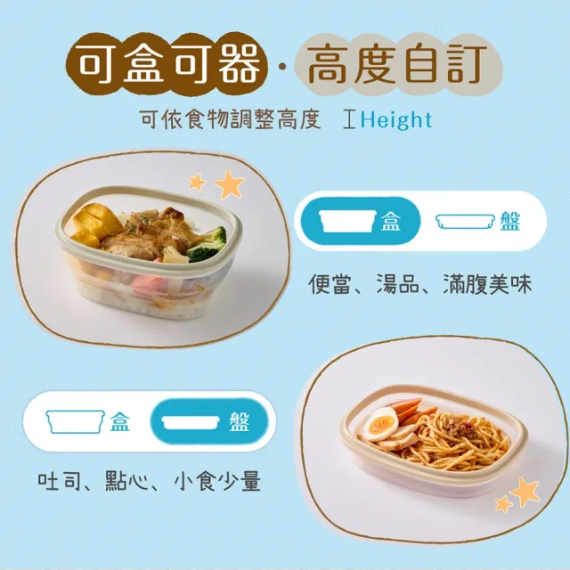 【仁舟淨塑】石虎鯨魚大全配6件組(微波電鍋氣炸/矽膠盒/便當盒/冷凍冷藏/環保餐盒/密封盒/保鮮盒)