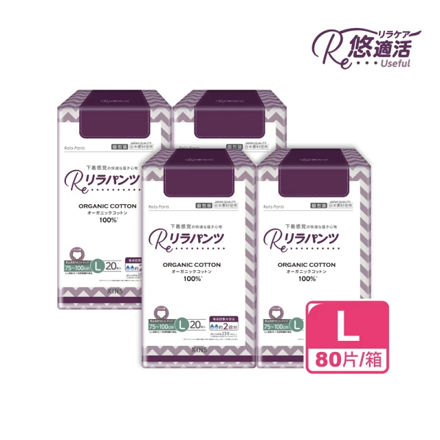 悠適活 貼身輕薄自在褲80片/箱 XL(2回吸收 褲型成人紙