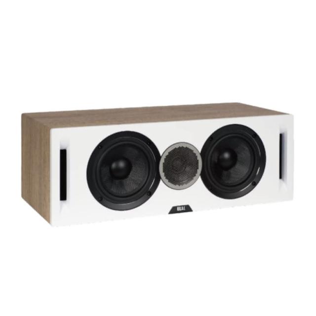ELAC DCR52 白色家用中置喇叭，單件式配置，適用於60W-100W輸出功率系統，支援喇叭串聯功能，提供優質音效體驗。主要材質堅固耐用，連線方式靈活，適閤家用影音娛樂，提升您的居家音響享受。