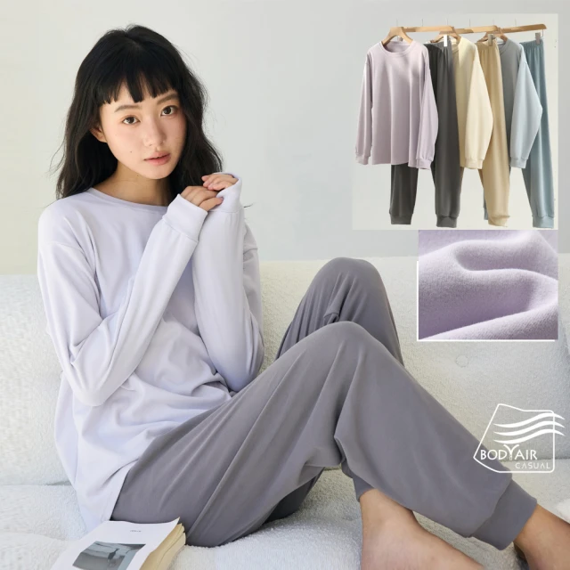 BODYAIR 蓬鬆軟柔滑膚長袖睡衣套裝(舒暖.家居.CAS BODYAIR 蓬鬆軟柔滑膚長袖睡衣套裝(舒暖.家居.CAS