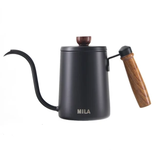 【MILA】木柄鶴嘴不鏽鋼手沖壺、細口壺-600ml(內膽新增刻度標示)