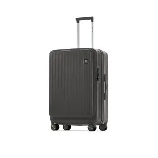 【NINE WEST 官方直營】BYRON經典直條 28吋前開式防爆耐摔可擴充旅行行李箱 NW31268(鐵灰色)