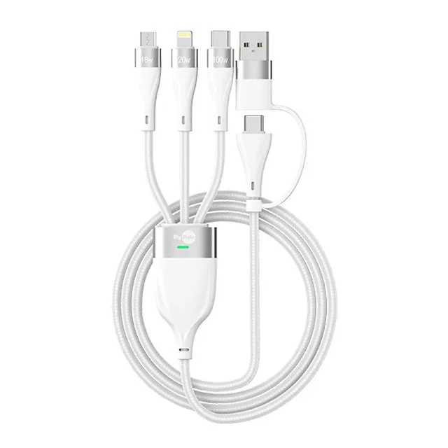 【CITY】35W Gan氮化鎵Type-C PD+USB快充黑+MyStyle 二出三 6用型快充線(1A1C)