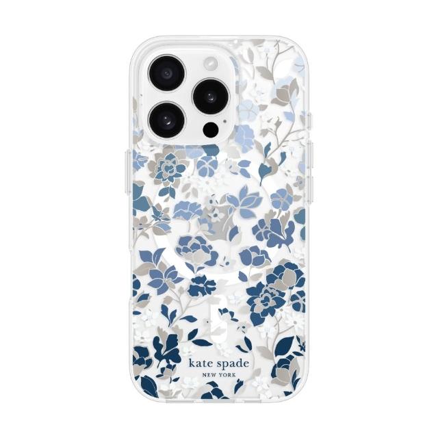 【KATE SPADE】iPhone 16系列 MagSafe 精品手機殼 皇室藍(磁吸)