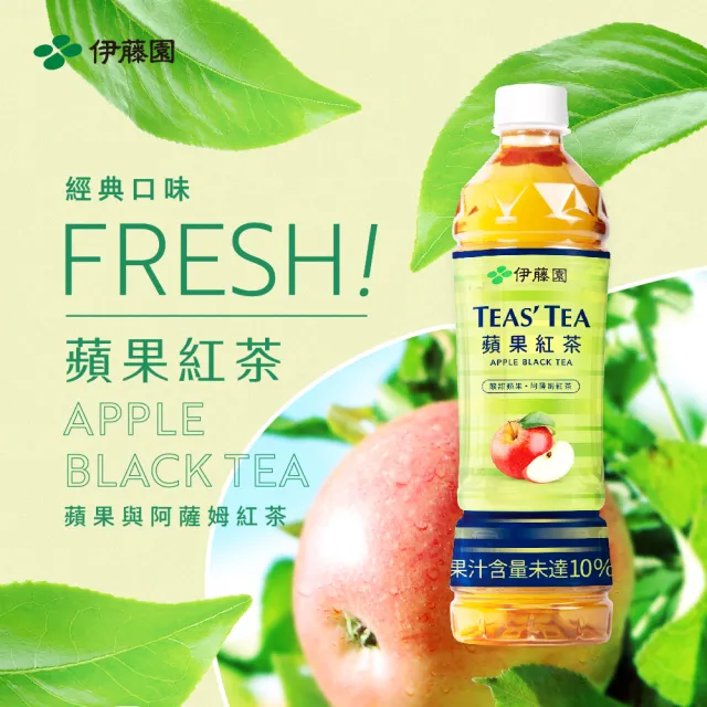 【伊藤園】TEAS TEA 蘋果紅茶535mlx2箱(共48入)