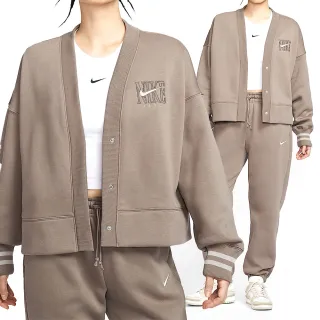 【NIKE 耐吉】PHNX FLC OOS GX CRDGN 女款 棕色 運動 休閒 刷毛 寬鬆 外套 HJ0947-233