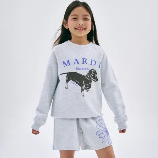【MARDI MERCREDI】童裝 印花大學TEE 灰色 經典臘腸狗 KIDS SWEATSHIRT DDANJI