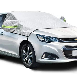【YORI優里】汽車鋁膜半罩 擋風玻璃車罩(前檔玻璃車罩 防曬隔熱車罩 半罩式汽車 防曬車罩)